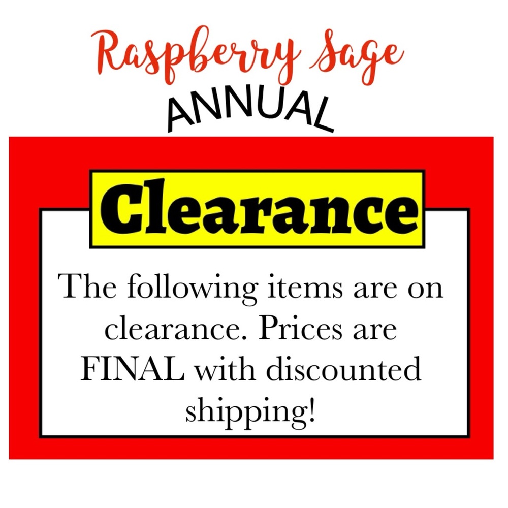 All clearance prices are at a final discount, with discounted shipping.